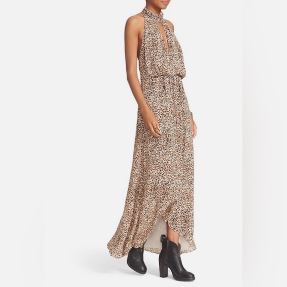 NWT//Free People Animal Instincts Patterned High Low Maxi Dress - Picture 7 of 8